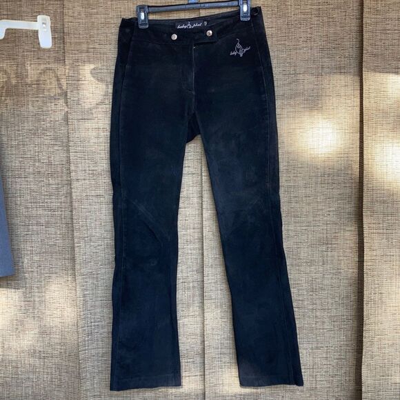 Baby Phat black leather pants lightly broken in - Picture 1 of 9